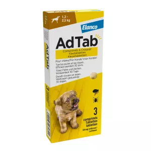 Elanco AdTab kauwtabletten hond (1,3 – 2,5 kg)