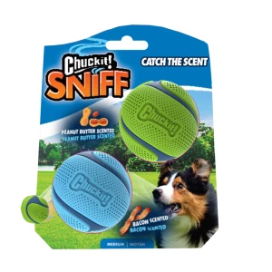 Chuckit! Sniff Fetch Ball Bacon & Peanut Butter M 2-pack