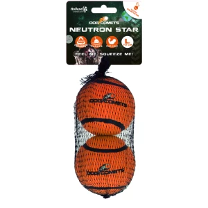 Dog Comets Tennisbal Met Pieper Neutron Star L Oranje (2-pack)