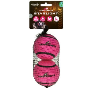 Dog Comets Tennisbal Starlight L Roze (2-pack)