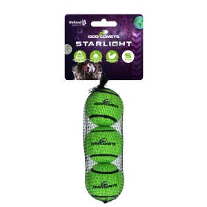 Dog Comets Tennisbal Starlight S Groen (3-pack)