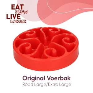 Eat Slow Live Longer Original Rood L - Afbeelding 2