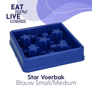 Eat Slow Live Longer Star Blauw S - Afbeelding 2