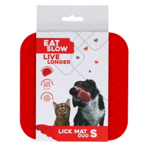 Eat Slow Live Longer Lick Mat Duo S Rood