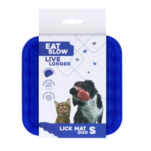 Eat Slow Live Longer Lick Mat Duo S Blauw