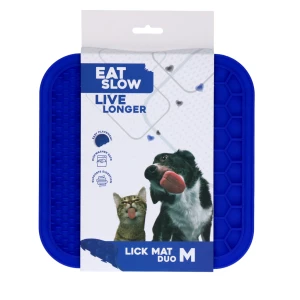 Eat Slow Live Longer Lick Mat Duo M Blauw