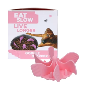 Eat Slow Live Longer Gobble Stopper Roze