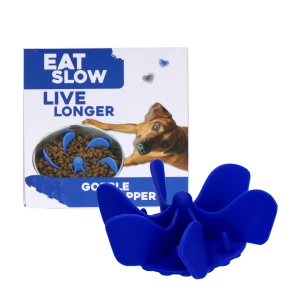 Eat Slow Live Longer Gobble Stopper Blauw