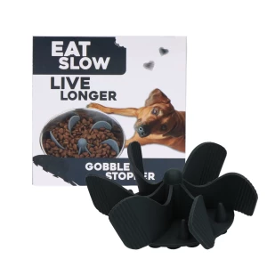 Eat Slow Live Longer Gobble Stopper Grijs