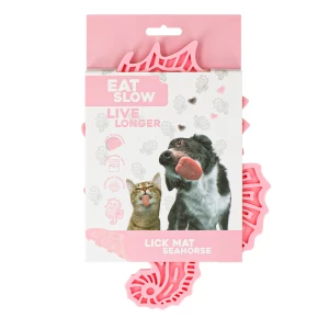 Eat Slow Live Longer Lick Mat Seahorse Roze