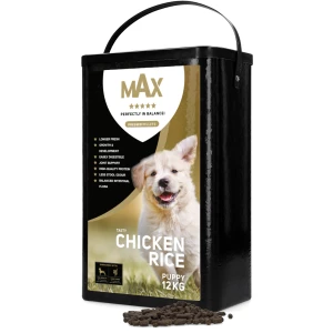 Max Puppy Geperste Brokken Kip & Rijst 12 kg
