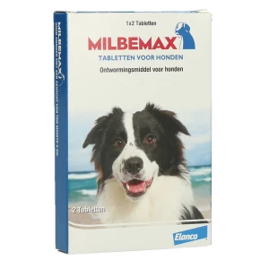 Milbemax Tabletten Hond Groot 5-75kg 2 tabl.