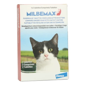Milbemax Tabletten Kitten/Kat Klein R 0,5-2kg 2 tabl.
