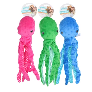 Pawise Multicolor Plush Octopus (3 colour assorted) M