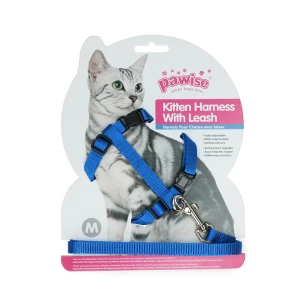 Pawise Kitten Harness With Leash Red/Blue M - Afbeelding 3