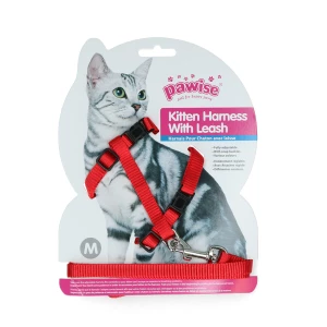 Pawise Kitten Harness With Leash Red/Blue M - Afbeelding 2