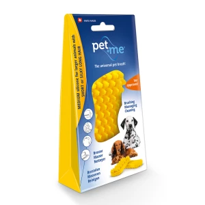 Pet+Me Dog Hair Brush Kort haar Geel