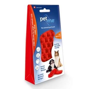 Pet+Me Dog Hair Brush Lang haar Rood