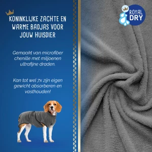 Royal Dry Badjas Voor Honden M - Afbeelding 3