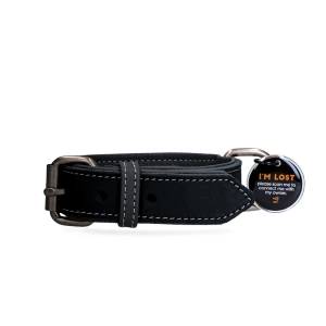 Spotted! Pro Leren Halsband Zwart 3 x 65 cm